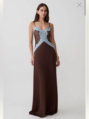 Meshki Bray Knit & Lace Maxi Dress